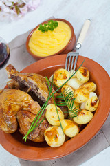Chicken and potatoes