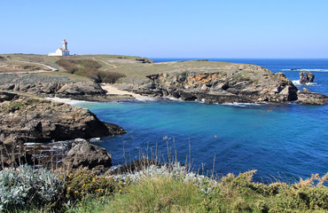 Fototapeta na wymiar Pointe des Poulaines lighthouse