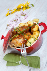 Chicken and potatoes