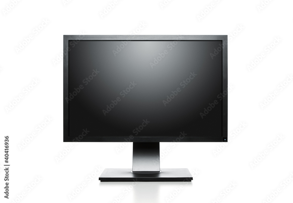 Poster blank computer monitor with clipping path for the screen