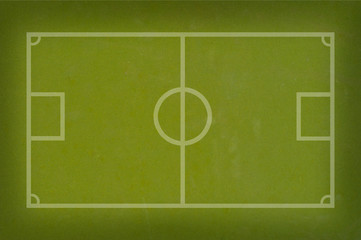 Soccer football on grass field