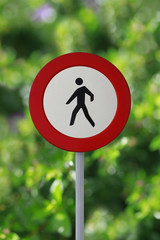 No Pedestrian Sign