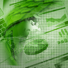 Obraz premium Global financial color charts and graphs