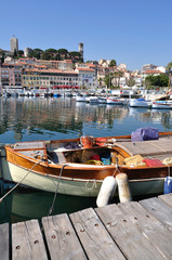 Cannes habour and old town