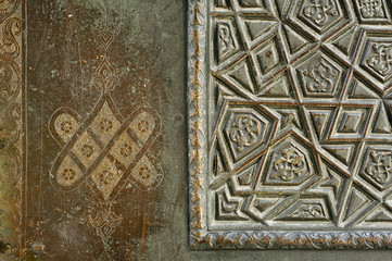 Bronze door detail from the Blue Mosque, Istanbul, Turkey