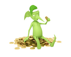 Magic elf with money