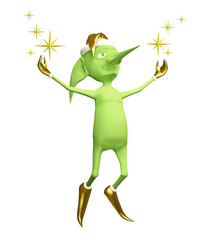 Magic elf with stars