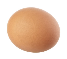 close up of egg on white background with clipping path