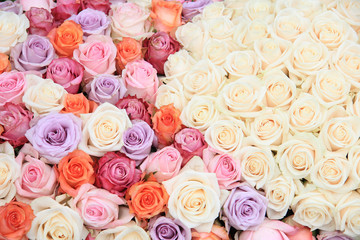 Pastel rose wedding flowers