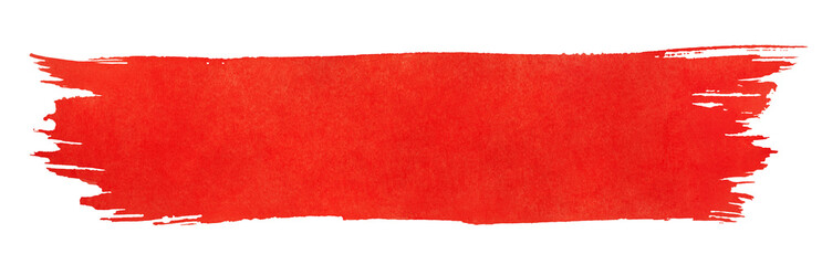 Fototapeta premium Red stroke of paint brush