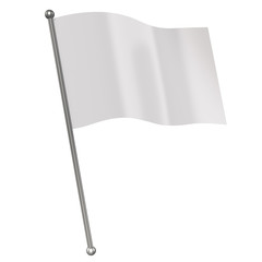 white flag isolated