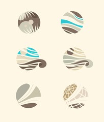 Set of travel icons