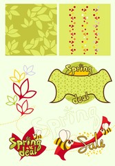 Cute baby-style spring set