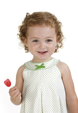 ni&ntilde;a con piruleta