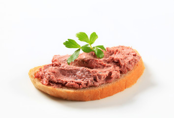 Bread and liver pate