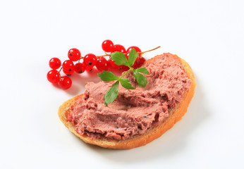 Bread and liver pate