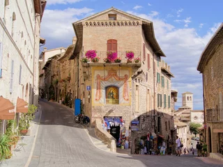 Deurstickers Streets of Assisi © Jenifoto
