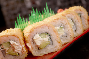Japanese sushi  traditional japanese food.