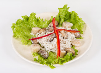 Popular Japanese Dish, with scallops and mushrooms