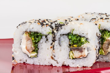 Japanese traditional Cuisine - Maki Roll with Nori , Cream Chees
