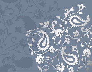 traditional paisley floral pattern , textile swatch, royal India