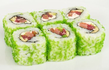 Tobiko Spicy Maki Sushi - Hot Roll with various type of Tobiko (