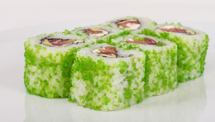 Tobiko Spicy Maki Sushi - Hot Roll with various type of Tobiko (