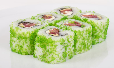 Tobiko Spicy Maki Sushi - Hot Roll with various type of Tobiko (