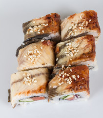 Japanese traditional Cuisine - Maki Roll with Cucumber , Cream C