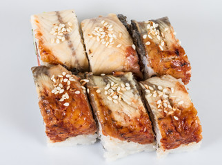 Japanese traditional Cuisine - Maki Roll with Cucumber , Cream C