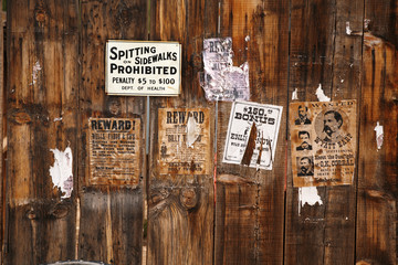old wanted poster 18xx years, Arizona, USA - obrazy, fototapety, plakaty