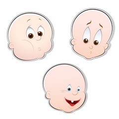 Children Faces Vector