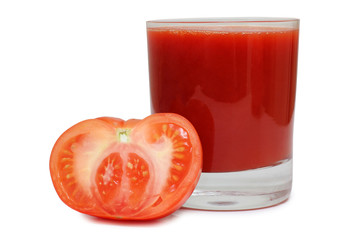 Glass of tomato juice