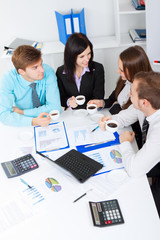 Fototapeta premium young business people in office