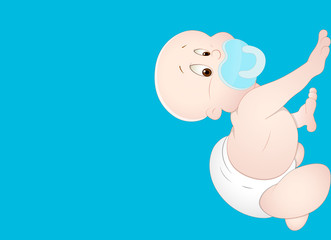 Cute Baby Vector Illustration