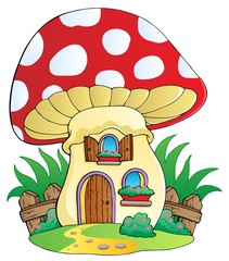 Maison de champignon de dessin animé