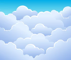 Cercles muraux Pour enfants Cloudy sky background 3