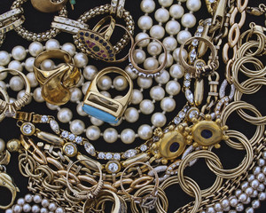 variety of jewels, precious background