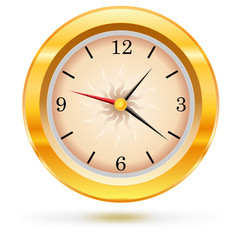 Vector metallic wall clock