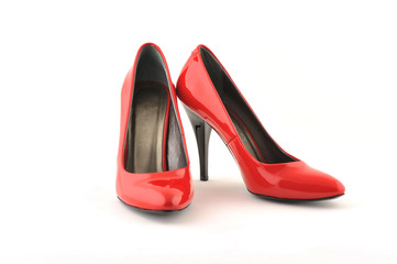 Woman Red Shoes