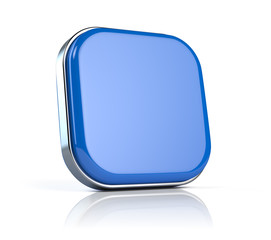 Blue blank application button icon