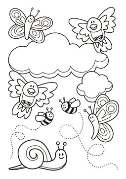 Baby animals coloring book