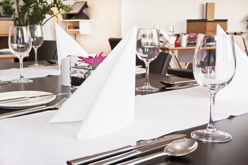 Restauraant table setup