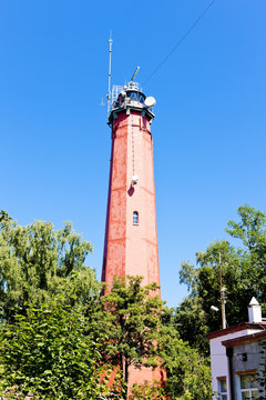 lighthouse Latia Morska in Hel, Pomerania, Poland