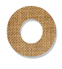 The letter "O" is made of coarse cloth.