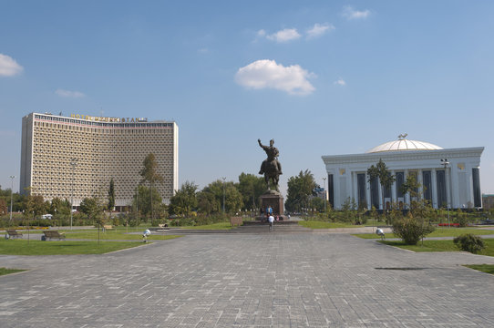 Amir Timur (Tamerlan) square in Tashkent, Uzbekistan