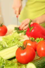 focus on tomatoe