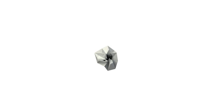 unwrapping paper, 3d animation made as stop motion