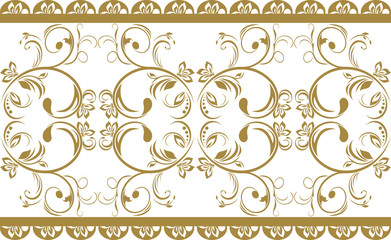 Ornamental border isolated on the white