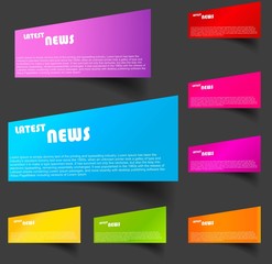 Design of advertisement latest vector colorful